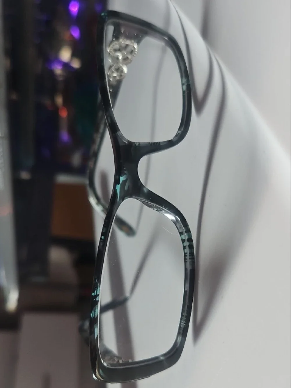 Tiffany & Co. Black Women's Eyeglass Frames with Floral Metal Accents